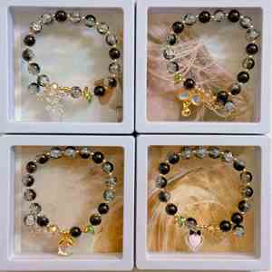 Chinese Style <b>Beads</b> Trendy Exquisite Grey Crystal Stretch <b>Bracelet</b> Transparent Glass Crystal <b>Beads</b> <b>Bracelet</b> for Women Jewelry - Product Image 2