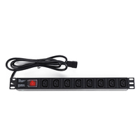 Yosun – Unité de distribution d'alimentation (PDU) personnalisée en gros, 19 pouces, 1U, 8 voies, IEC C13 C14, avec interrupteur, pour armoire de serveur