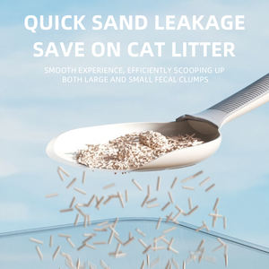 Grote zeefschep voor klontvormende kattenbakvulling - Essentiële kattenreinigingshulp met lange steel optie - Product Image 3