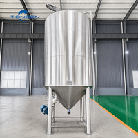 Fermentor Bir Kerucut Tonsen 5000L SUS304 Stainless Steel dengan Kontrol Suhu PLC PID PT100 untuk Pabrik Bir Rumahan