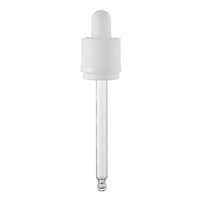 Fournisseur OEM Bouchon compte-gouttes en PP 18mm 20mm à l'épreuve des enfants et double anneau de sécurité compte-gouttes d'huile essentielle avec pipette en verre