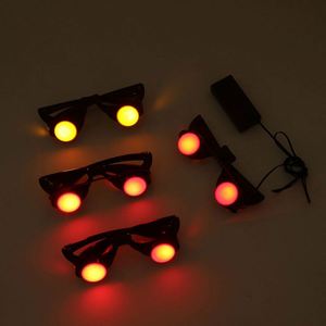 Disfraces de Halloween de Estilo Europeo Americano, Varios Modelos, Gafas de Payaso, Trajes de la Parca con Ojos Rojos, Plástico Brillante - Product Image 1