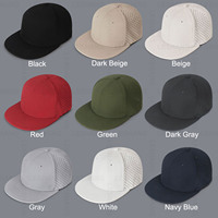 Nouveau Laser Cut Hip Hop Plain Hole Perforé Sport Golf Étanche Polyester Snapback Caps Logo Personnalisé 6 Panneau Trucker Chapeaux