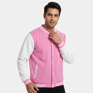 Direct Factory Suppliers Baseball Jackets WoolLeather Customize Material Colors Front Totally Customizable High Quality <b>Men</b> - Product Image 1