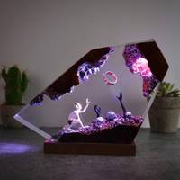 Lampe en résine, veilleuse en résine faite à la main avec port USB, anneau de puissance Gollum, monde fantastique du Seigneur des Ténèbres, veilleuse, cadeau d'Halloween