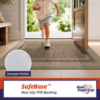 Tapis d'entrée lavables à profil bas, absorbants, anti-dérapants avec support en TPR pour intérieur