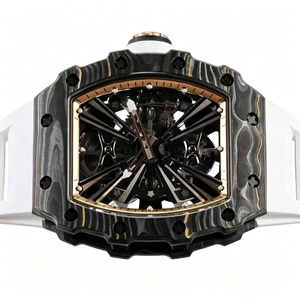 นาฬิกาข้อมือผู้ชาย RM Sport Carbon Fiber Tourbillon รุ่นใหม่ ปี 2026 คุณภาพสูง หรูหรา ระบบจักรกล ตัวเรือนโลหะ สายยาง - Product Image 6