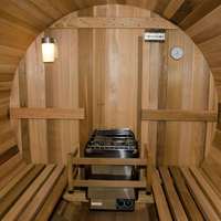 Dôme moderne modulaire préfabriqué Sauna spa infrarouge extérieur pour 4 personnes avec contrôle numérique intelligent et construction en bois