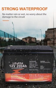<b>12V</b> 200Ah Lithium Ion <b>Batteries</b> Pack <b>Deep</b>-<b>cycle</b> <b>Battery</b> with BMS 300Ah and 400Ah Lithium-ion <b>Batteries</b> Home Energy Storage - Product Image 3