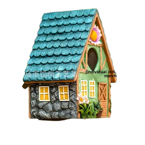 Casa <span class=keywords><strong>de</strong></span> pájaros <span class=keywords><strong>de</strong></span> resina con etiqueta personalizada Pastoral para jardín al aire libre con cierre <span class=keywords><strong>de</strong></span> botón para dueños <span class=keywords><strong>de</strong></span> mascotas - Product Image 1