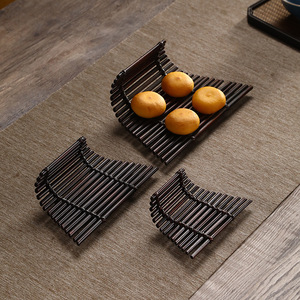 Luo's Bamboo Art Bamboo Tea <b>Mat</b> 3 Pcs Eco Friendly Oriental Design For Home Garden Hotel Restaurant - Product Image 2