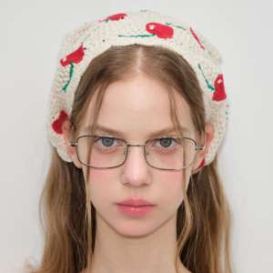 Ragazza carina fiore di frutta piccola ciliegia Crochet Bandana sciarpe fascia <span class=keywords><strong>per</strong></span> capelli a maglia sciarpa copricapo <span class=keywords><strong>per</strong></span> donne ragazze - Product Image 3