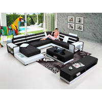 Canapé modulaire en forme de L au design moderne, canapé d'angle pour salon, canapé avec chaise longue, canapé modulaire