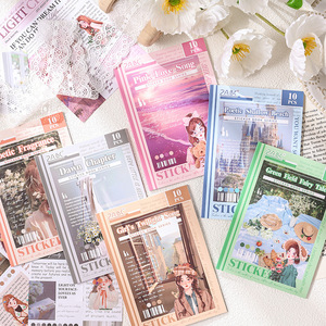 <span class=keywords><strong>10</strong></span> feuilles par paquet, série « Les pensées <span class=keywords><strong>d</strong></span>'une fille », <span class=keywords><strong>d</strong></span>écorations de fond pour scrapbooking rétro et collages - Product Image 2