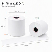 Gulungan Kertas Struk 3 1/8 X 230 Ft 48gsm Bebas BPA Kertas Cetak Thermal untuk Mesin POS Toko Ritel Grosir