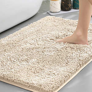 Tapis d'entrée absorbant pour chiens et chats, tapis de porte, entrée, séchage rapide, chenille lavable, caoutchouc, cage, lit, tapis antidérapant pour animaux de compagnie - Product Image 3