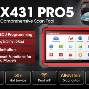 Herramienta de Diagnóstico Automotriz Launch X431 PRO5, Sistema Completo, Caja Inteligente para Camiones de Trabajo Pesado, Compatible con CAN FD y DoI, Versión X431 Pro5 - Product Image 2