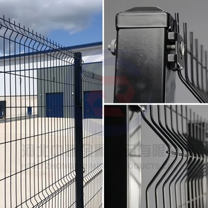 Panneau de clôture en treillis soudé en maille V recouvert de PVC, clôture 3D incurvée pour jardin résidentiel - Product Image 3