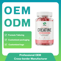 Gummies de créatine à croquer pour femmes, formule ajustable, logo personnalisé, en vrac, expédition transfrontalière – Approvisionnement direct usine