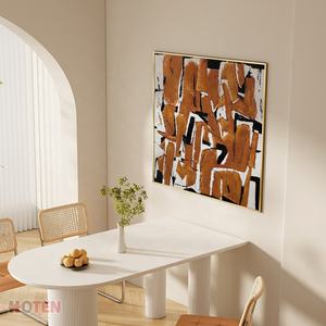 Pintado a mano moderno hogar Decoración <span class=keywords><strong>Simple</strong></span> lienzo pared arte naranja amarillo textura abstracta <span class=keywords><strong>paisaje</strong></span> aceite impreso con método colorido - Product Image 5