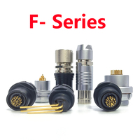 Conector circular de liberación rápida de terminal Push-Pull impermeable de Metal serie F de alta calidad para sistema de comunicación