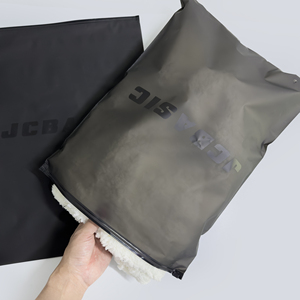 Groothandel Mat Zwarte Transparante Ritszakken van Gevlokte Kunststof voor Opslag en Retailverpakkingen, op Maat Bedrukt - Product Image 1