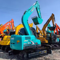 Excavatrice sur chenilles KOBELCO SK75-8 de haute qualité, 7 tonnes, moteur ISUZU puissant de 42 kW, capacité de la benne de 0,4 m³, moteur et boîte de vitesses d'occasion