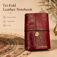 Carnet en cuir PU effet crocodile, couverture rigide, étui de protection, format A5, logo personnalisé, journal d'affaires, agenda de luxe