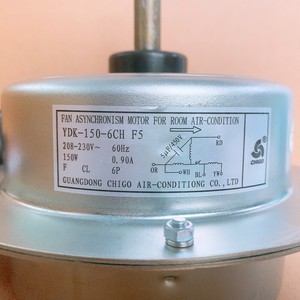 มอเตอร์พัดลม Ydk 150 6ch F5 Ac แบบเฟสเดียว สำหรับเครื่องปรับอากาศ Chigo มอเตอร์ภายนอก ควบคุมความเร็ว 60Hz - Product Image 2
