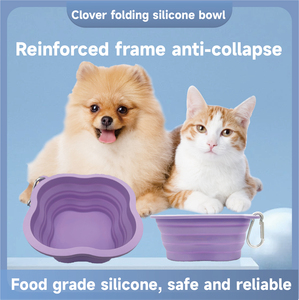 Alta Qualidade Portátil Dobrável Silicone <span class=keywords><strong>Dog</strong></span> Pet <span class=keywords><strong>Bowl</strong></span> para Viagem Outdoor Camping Alimentos Água Alimentação <span class=keywords><strong>Bowl</strong></span> Pet Supplies - Product Image 6
