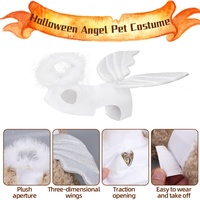 Halloween Noël Chat Chien Pet Costume Solide Ailes D'ange Forme Outfit pour Festival pour Été Hiver Printemps Fait de Polyester