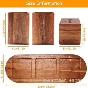 Wooden Cutlery Storage Box <b>Set</b> <b>Square</b> Knife Fork Spoon Holder Desktop Organizer Kitchen Utensil Rack - Product Image 4