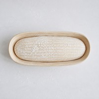 Panier à pain ovale pour levain, logo personnalisé, conception OEM pour marques de boulangeries en gros et emballage sous marque privée