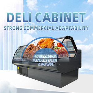 Fleischkühlvitrine zum Fabrikpreis Gebogene Glas-Fleischkühltheke Kontrollierte Fleischpräsentationsvitrine für Metzgereien - Product Image 3