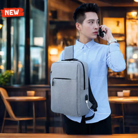 Sac à dos pour ordinateur portable personnalisé avec logo Oxford, imperméable, léger, unisexe, pour le bureau, promotionnel, sac de voyage pour ordinateur portable, sac d'étudiant, USB