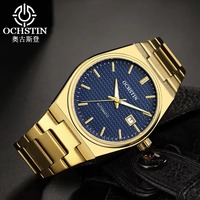 OCHSTIN Montre automatique à mouvement mécanique pour homme, en acier inoxydable, cadran à aiguilles, 43 mm, 3 bars, résistante à l'eau, verre minéral trempé