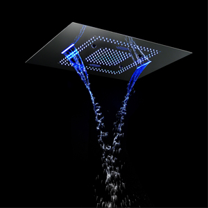 Rubinetto <span class=keywords><strong>Doccia</strong></span> Termostatico Moderno a LED Cromato 600*800 con Musica, Soffione <span class=keywords><strong>Doccia</strong></span> a Pioggia e Nebulizzazione Montato a Soffitto per Bagno - Product Image 3