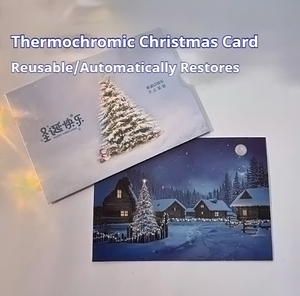 Thermochromique chaud Transformation Noël Surprise Logo personnalisé cartes <span class=keywords><strong>de</strong></span> <span class=keywords><strong>visite</strong></span> papier Offset carton pour amis <span class=keywords><strong>famille</strong></span> - Product Image 5