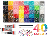 Kit Rhinestone Jelly AB Flatback 3mm, SS6 SS10 SS16 Rhinestone Berkilau untuk Dekorasi DIY Casing Ponsel, Pakaian & Pakaian Tari