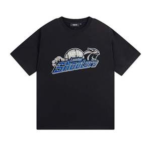 [Envío Directo] <span class=keywords><strong>Camiseta</strong></span> de Marca Moderna para Hombre, de Algodón, Manga Corta, 260g, Nueva <span class=keywords><strong>Camiseta</strong></span> Holgada de Verano con Estampado para Parejas, Estilo Trapstars - Product Image 5