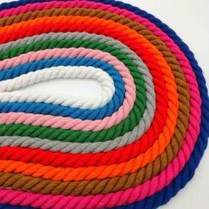 Cordon en coton 100% tressé à 3 brins, épaisseur 3-12mm, polyvalent et écologique, pour chaussures, sacs, vêtements et textiles de maison - Vente en gros - Product Image 1