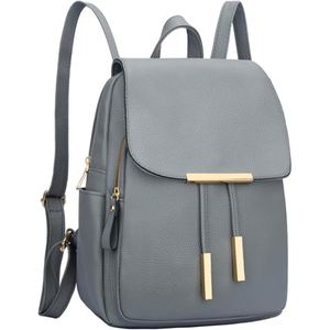 Mochila Antirrobo Ligera de Cuero PU para Mujer, Estilo Minimalista Cuadrado, Cierre de Cremallera y Broche, Correa de Hombro Curva para Uso Diario - Product Image 5