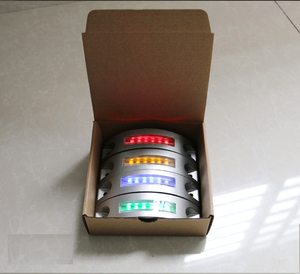 निविड़ अंधकार आधा चाँद एलईडी सौर संचालित रोड स्टड प्रकाश के लिए डेक, नाव, नौकाओं, Driveways,Stairways, फुटपाथ - Product Image 4