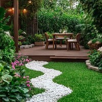 Gravier décoratif blanc naturel en pierre de lune pour aménagement paysager, allées de jardin et couverture du sol