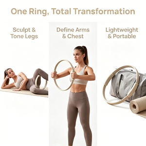 CZ New Model 34cm/13in Eco-Friendly Latex Pilates <b>Ring</b> One-Piece Yoga Fitness <b>Circle</b> Lightweight Resistance <b>Ring</b> for Yoga Gym - Product Image 6