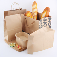 Sacs en papier kraft biodégradables et recyclables personnalisés en gros pour l'emballage du pain, du barbecue, des vêtements et des chaussettes