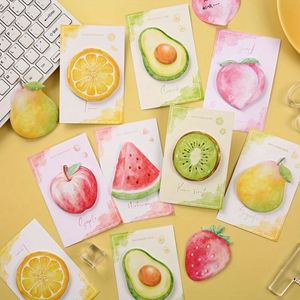 Creative INS Cartoon Fruit Sticky Notes Reusable Cute Adhesive Student Message <b>Memo</b> <b>Pads</b> Back-to-School Essentials - Product Image 1