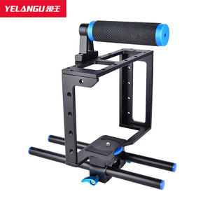 YELANGU <b>Camera</b> Cage With Handle For DSLR Aluminum Alloy Adjustable Arm Mounting Bracket <b>Stabilizer</b> Kit - Product Image 1