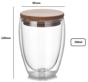 <span class=keywords><strong>Tasse</strong></span> en verre à <span class=keywords><strong>double</strong></span> <span class=keywords><strong>paroi</strong></span> résistante à la chaleur résistante à la chaleur <span class=keywords><strong>tasse</strong></span> à café transparente avec couvercle - Product Image 3