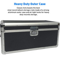 Étui pour disques vinyles LP de 7 pouces de haute qualité, 200 pièces, en aluminium rigide avec accessoires haut de gamme, sacs et étuis pour CD durables
